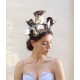 Gold Leather Feather Headpiece