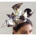 Gold Leather Feather Headpiece