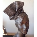 Bronze Sequin Drape Hat
