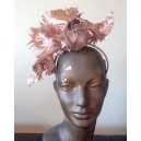 Rose Gold Leather Feather Headpiece