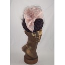 lace beret with organza bow