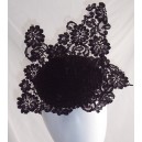 black french corded lace button
