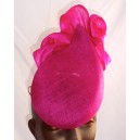 hot pink sinamay and abaca teardrop