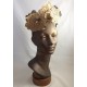 Floral Pattern Gold Leather Crown